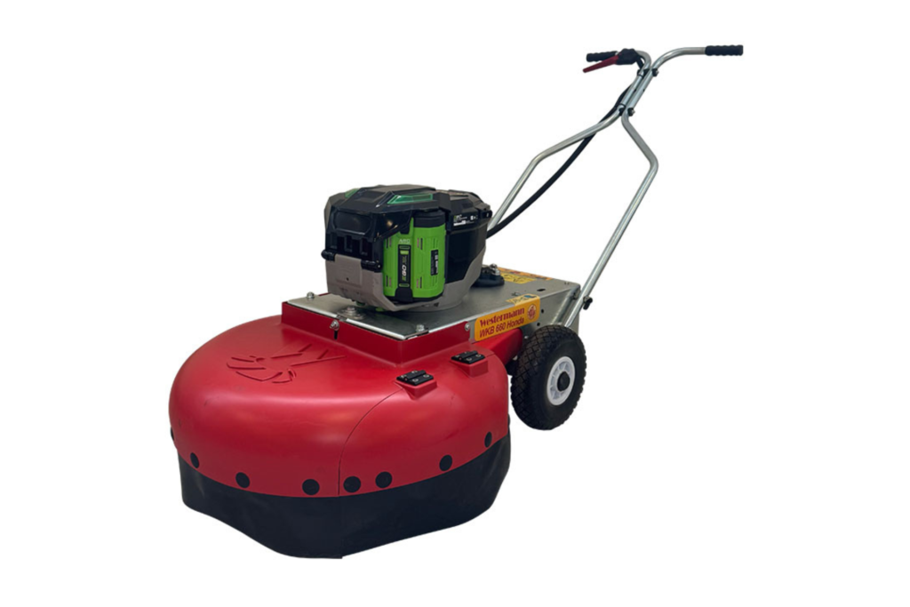 Westermann WKB660 heavy duty weed ripper with Honda petrol or EGO battery power – with 12 high speed braided brushes. Designed for thick weed and moss removal on hard surfaces. Ideal for contractors, farms and driveway maintenance. Supplied across Northern Ireland by Aaron McFarland Machinery