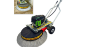 Westermann WR870 with Honda petrol powered moss brush or EGO battery power – chemical free, waterless solution for clearing moss, light weeds, and debris from driveways, patios, block paving, concrete and tarmac. Supplied in Northern Ireland by Aaron McFarland Machinery.
